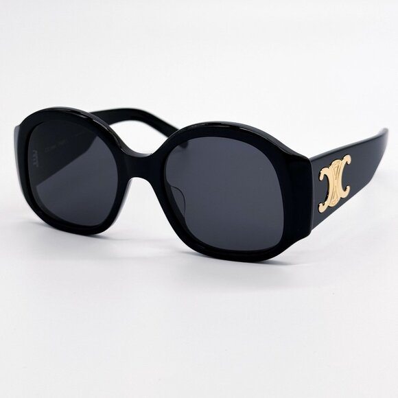 NEW CL40305U 01A OVERSIZED BLACK WOMEN SUNGLASSES CELINE CL40305U - Picture 4 of 14